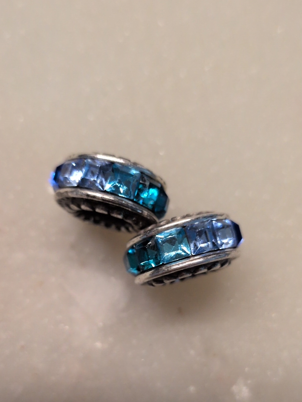 Brighton Two Spectrum Blue Ombre Beads Swarovski Crystals